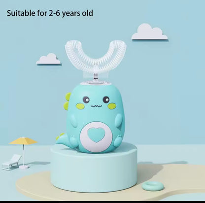 🦖 Brosse à dents électrique 360° pour enfants – Modèle Dino Ultra Doux